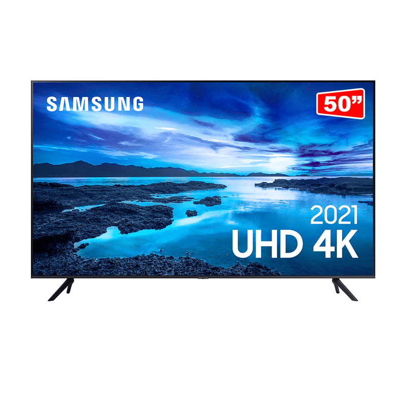 Samsung Smart TV 50 UHD 4K UN50AU7700, Processador Crystal 4K, Visual Livre de Cabos, Bivolt