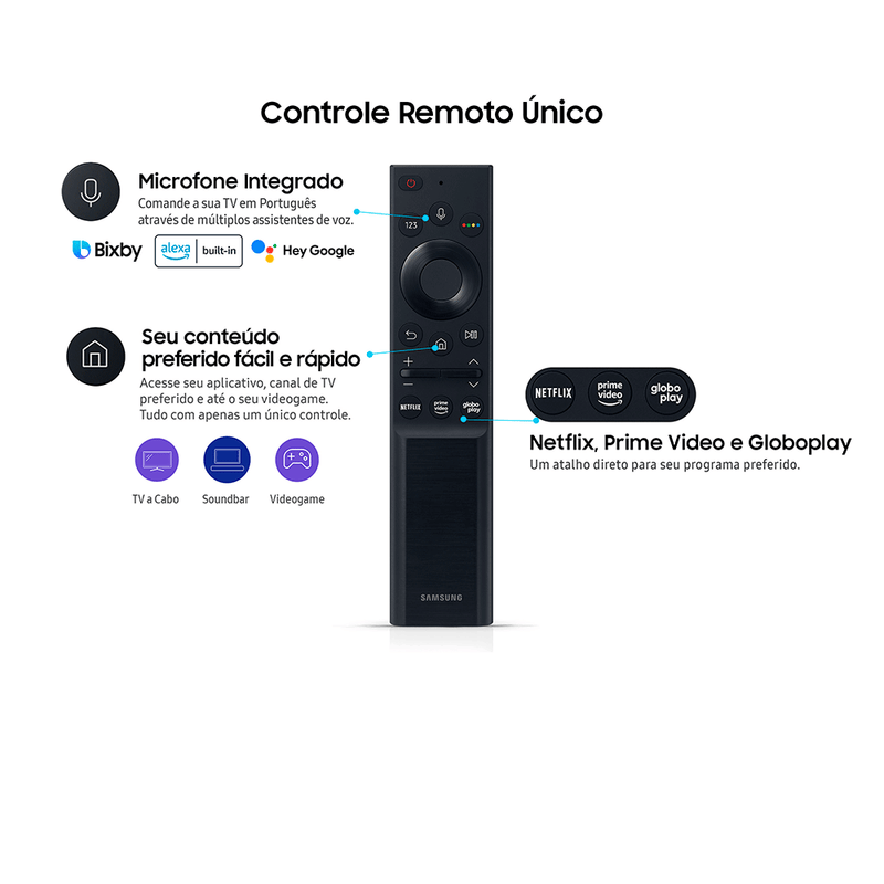 Samsung Smart TV 65 UHD 4K, Processador Crystal 4K, Tela sem limites, Visual Livre de Cabos, Alexa built in