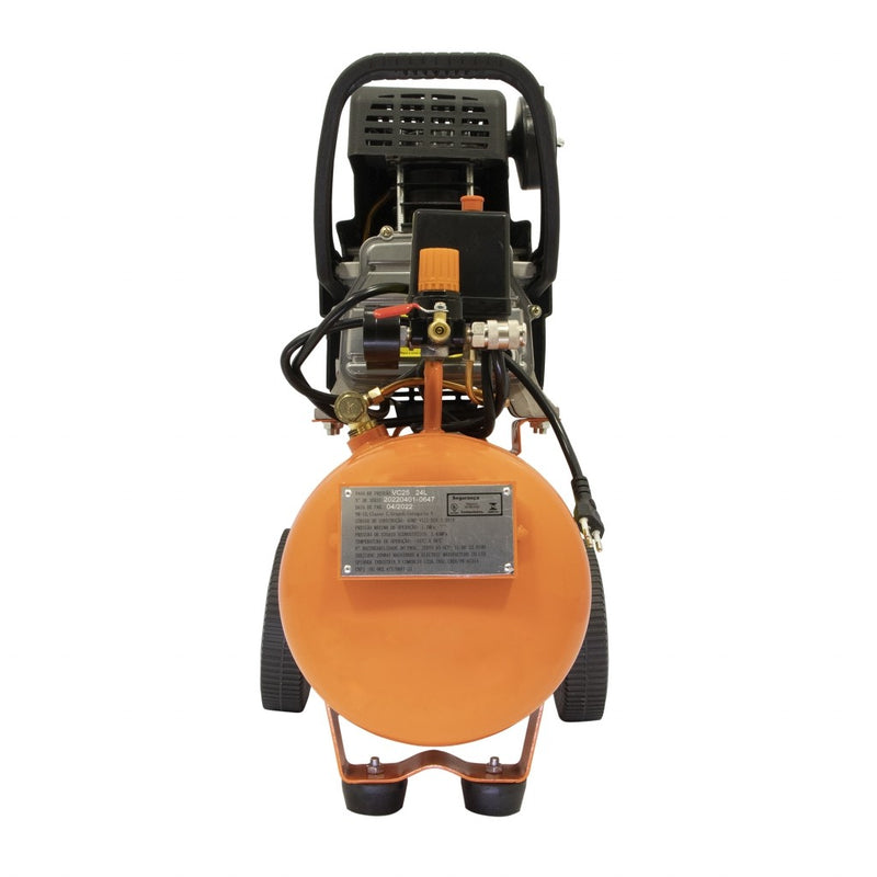 COMPRESSOR DE AR 24 LITROS 2 HP 8 BAR 127VOLTS VC25-1 VULCAN TRENT