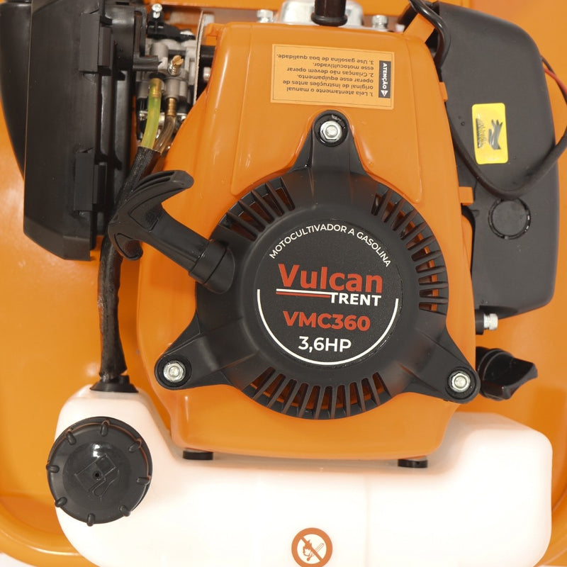 MOTOCULTIVADOR GASOLINA 4T 53cc 3,6HP COM LAMINAS CULTIVADORAS VMC360 VULCAN TRENT