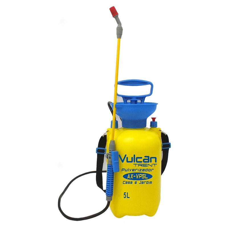 PULVERIZADOR MANUAL 5 LITROS COR AMARELO VP5L VULCAN TRENT