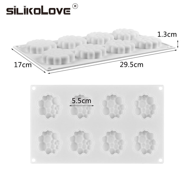 Molde para bolo de silicone com 8 cavidades