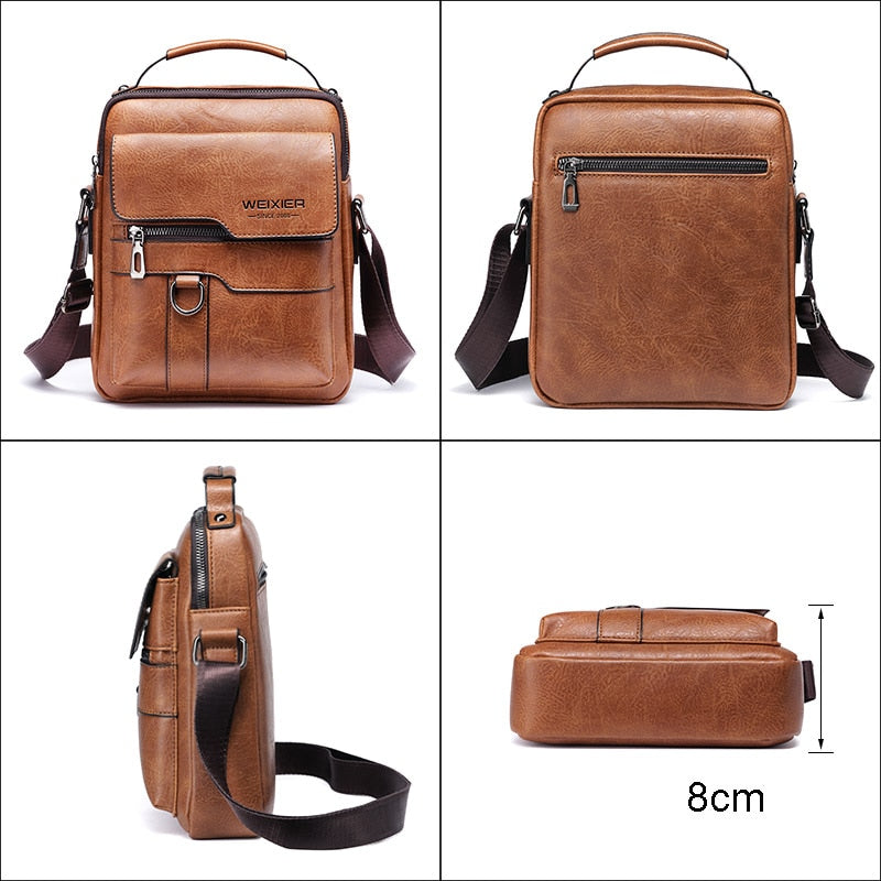 Bolsa de ombro casual masculina