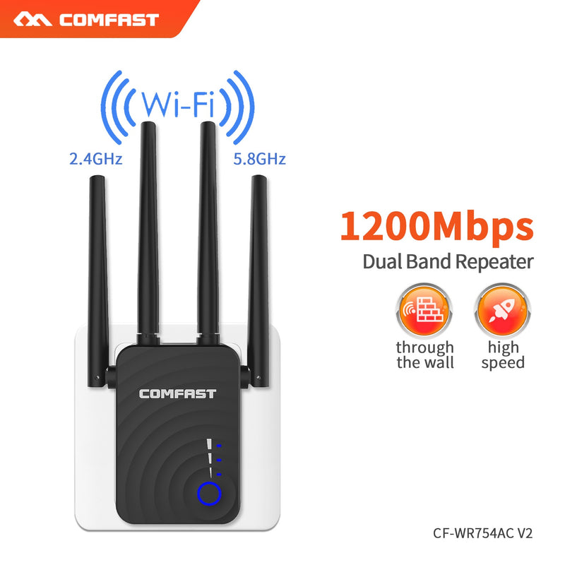 Repetidor sem fio WiFi Booster 2.4G/5Ghz