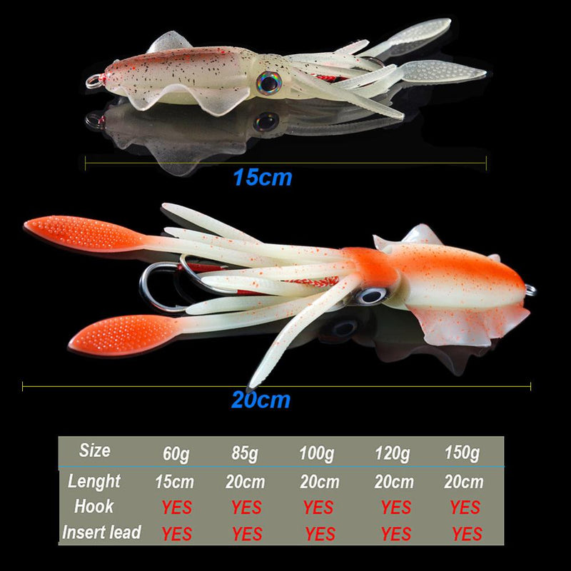 Isca de lula macia para pesca